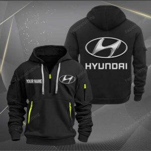 Sportswearmerch Hyundai Car Personalized Half Zip Hoodie For Fan