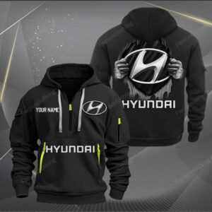 Sportswearmerch Hyundai Car Personalized Half Zip Hoodie For Fan