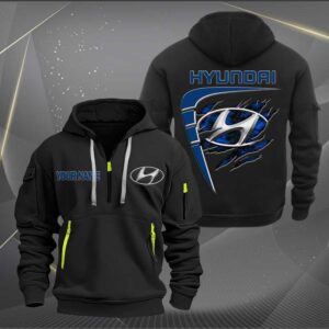 Sportswearmerch Hyundai Car Personalized Half Zip Hoodie For Fan