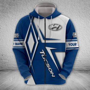 Sportswearmerch Hyundai CarTucson Car Zip Hoodie For Fan