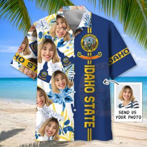 Sportswearmerch Idaho State Custom Face Hawaiian Shirt For Fan
