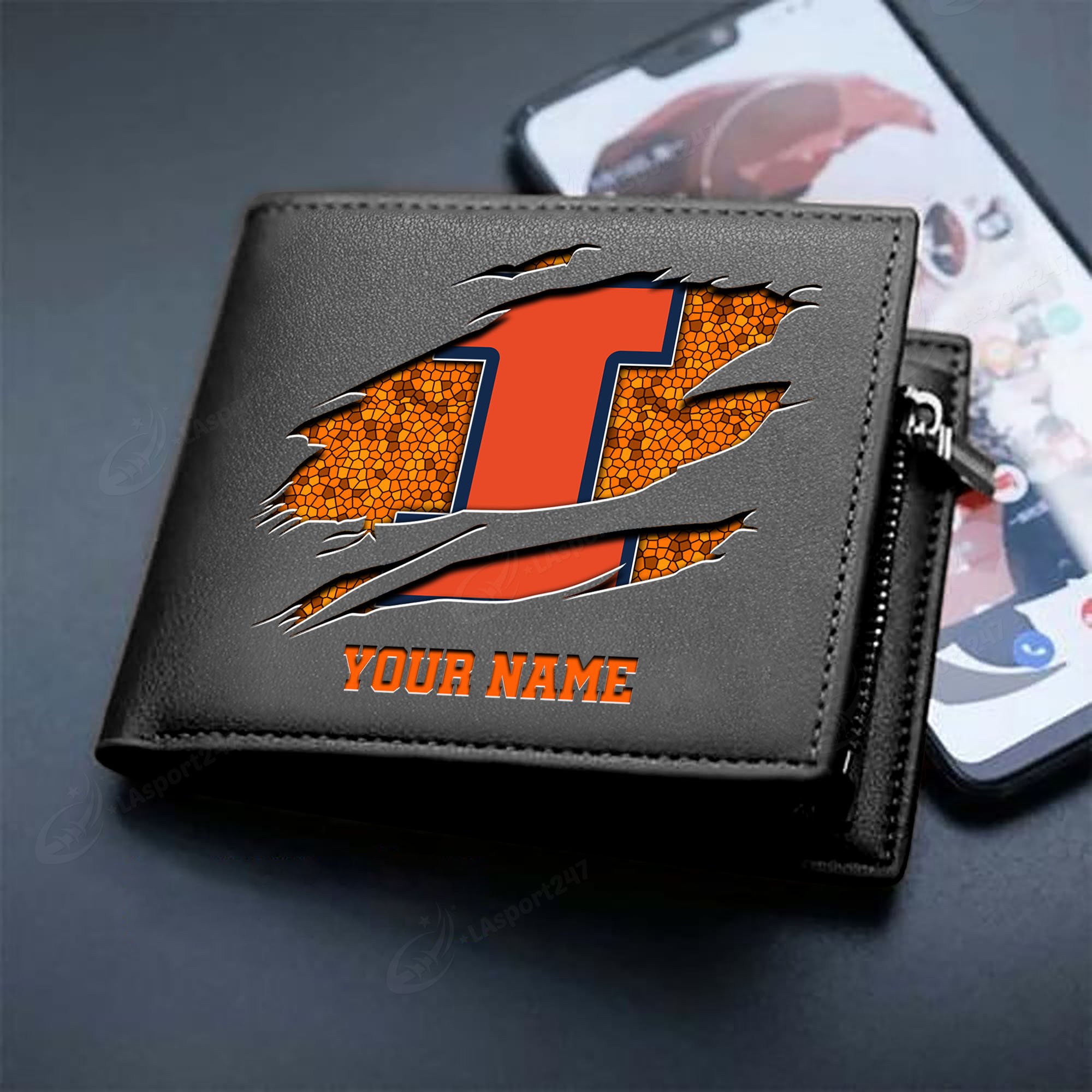 Sportswearmerch Illinois Fighting Illini NCAA Men Wallet For Fan