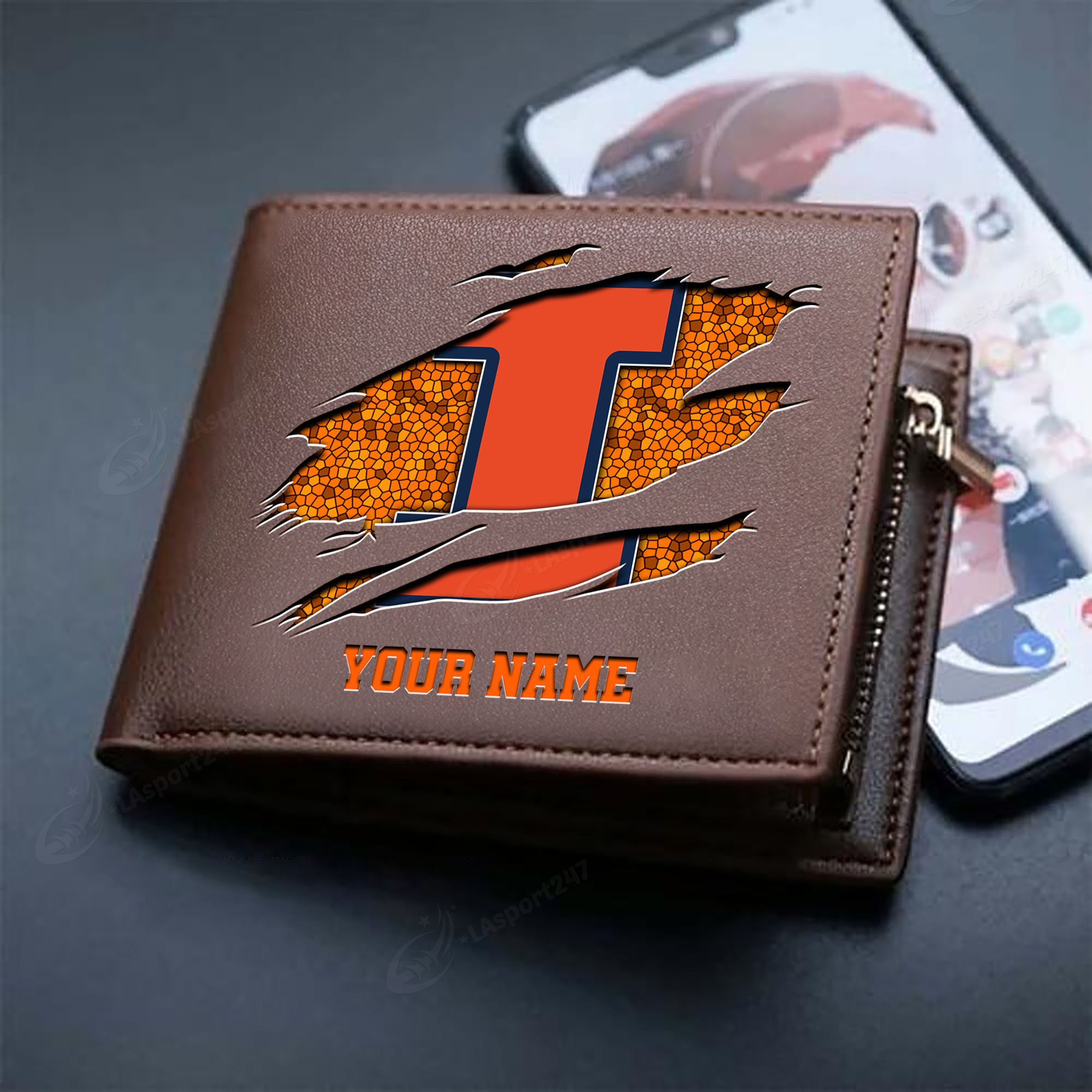 Sportswearmerch Illinois Fighting Illini NCAA Men Wallet For Fan