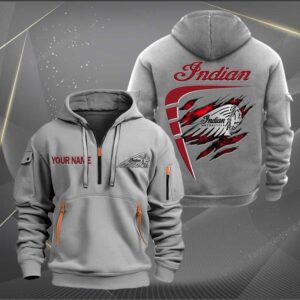 Sportswearmerch Indian Motorcycle Personalized Half Zip Hoodie For Fan