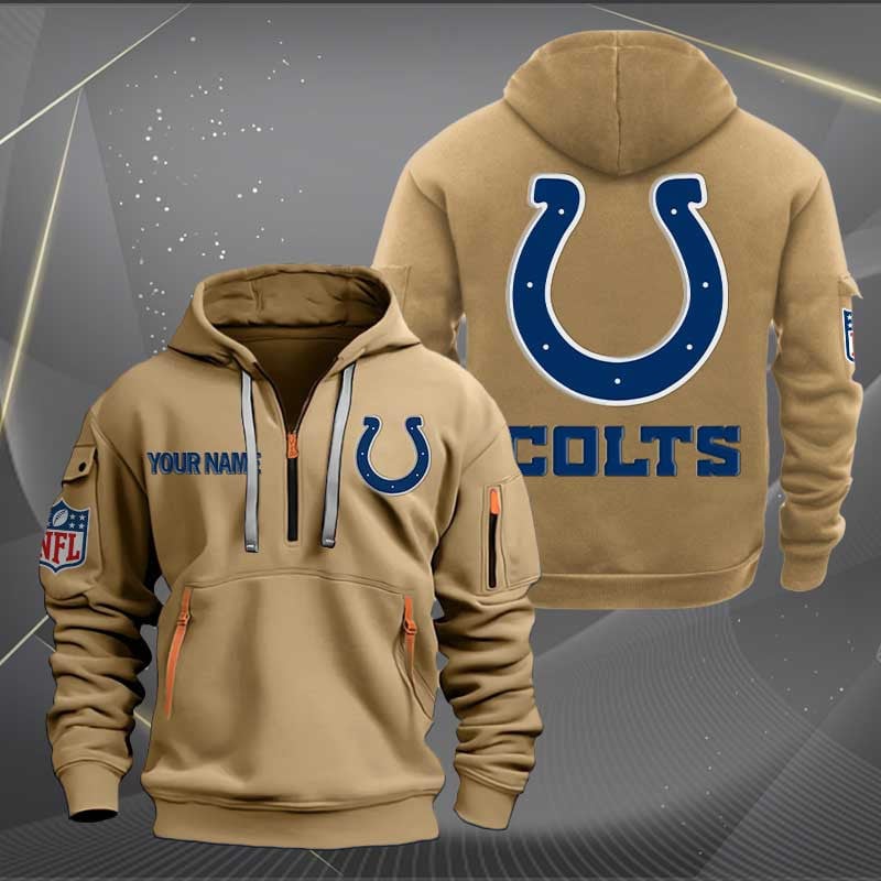 Sportswearmerch Indian Motorcycleapolis Colts NFL Half Zip Hoodie For Fan