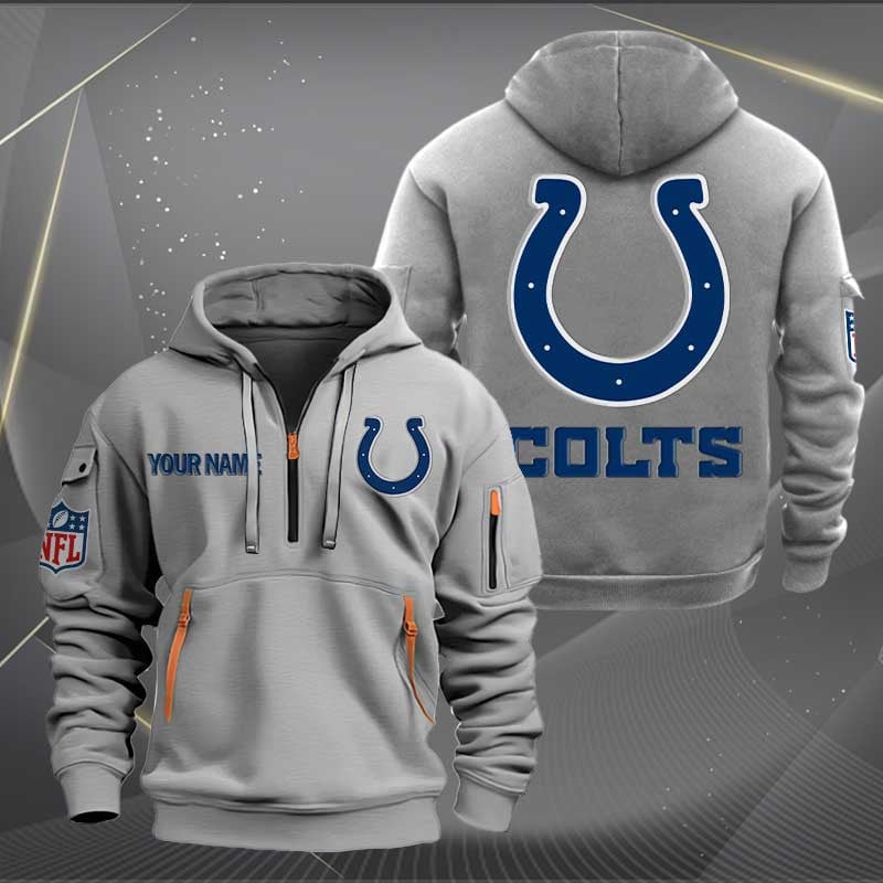 Sportswearmerch Indian Motorcycleapolis Colts NFL Half Zip Hoodie For Fan