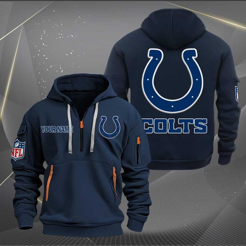 Sportswearmerch Indian Motorcycleapolis Colts NFL Half Zip Hoodie For Fan