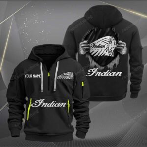 Sportswearmerch Indian Motorcycles Personalized Half Zip Hoodie For Fan