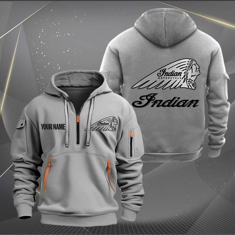 Sportswearmerch Indian Motorcycles Personalized Half Zip Hoodie For Fan