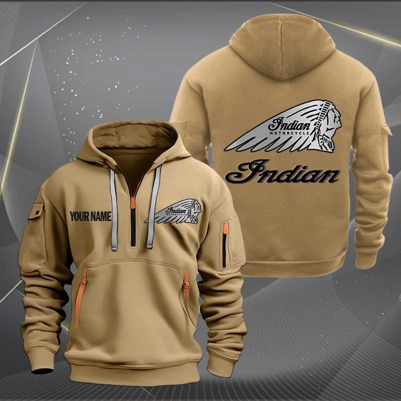 Sportswearmerch Indian Motorcycles Personalized Half Zip Hoodie For Fan