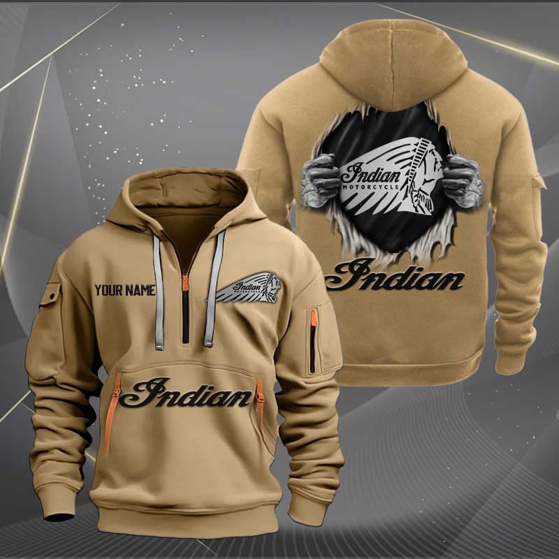 Sportswearmerch Indian Motorcycles Personalized Half Zip Hoodie For Fan