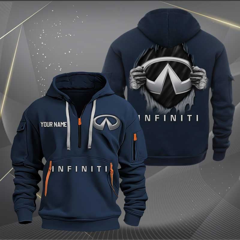Sportswearmerch Infiniti Car Personalized Half Zip Hoodie For Fan