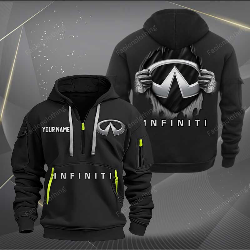 Sportswearmerch Infiniti Car Personalized Half Zip Hoodie For Fan