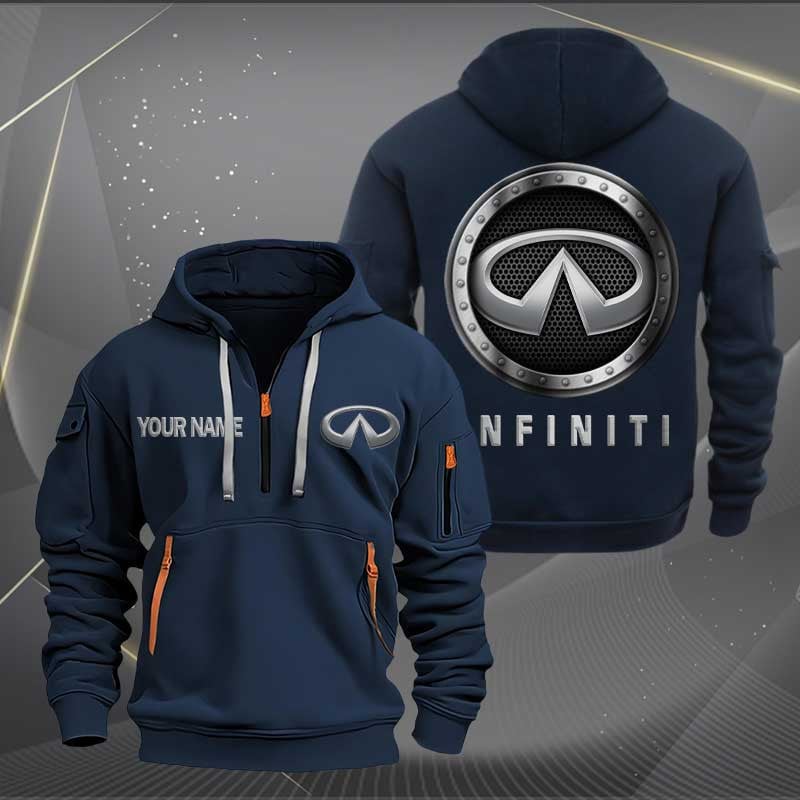 Sportswearmerch Infiniti Car Personalized Half Zip Hoodie For Fan