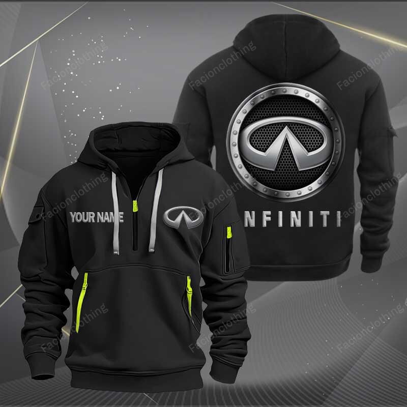 Sportswearmerch Infiniti Car Personalized Half Zip Hoodie For Fan