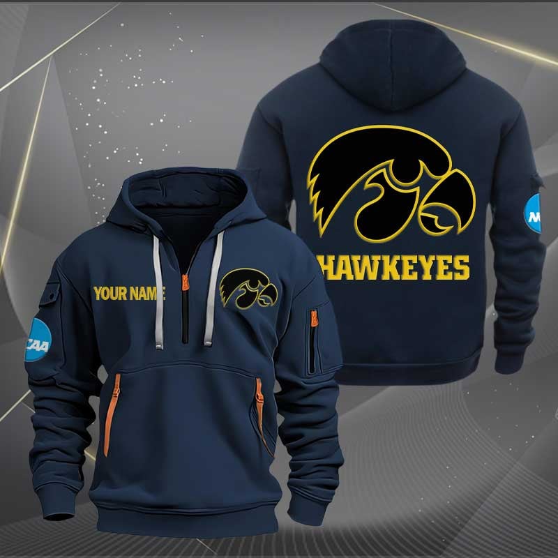 Sportswearmerch Iowa Hawkeyes NCAA Half Zip Hoodie For Fan