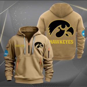 Sportswearmerch Iowa Hawkeyes NCAA Half Zip Hoodie For Fan