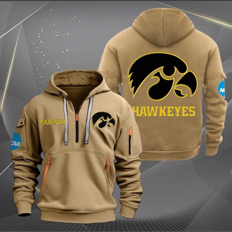 Sportswearmerch Iowa Hawkeyes NCAA Half Zip Hoodie For Fan