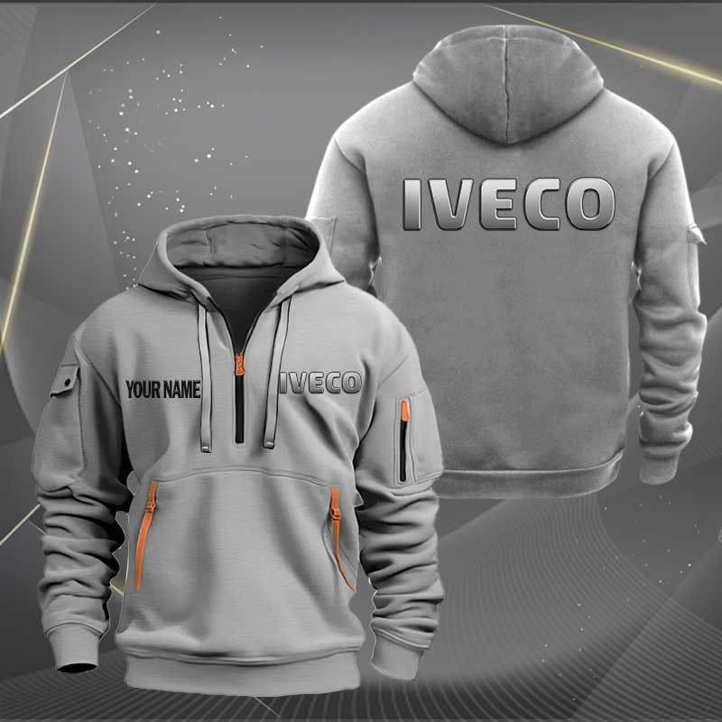 Sportswearmerch Iveco Car Personalized Half Zip Hoodie For Fan