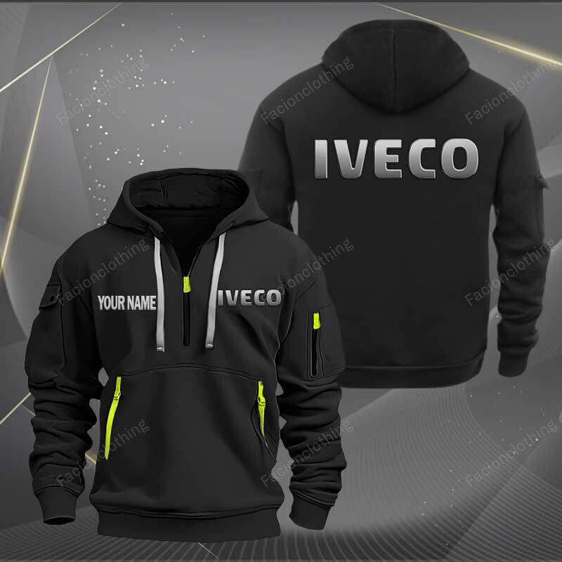 Sportswearmerch Iveco Car Personalized Half Zip Hoodie For Fan
