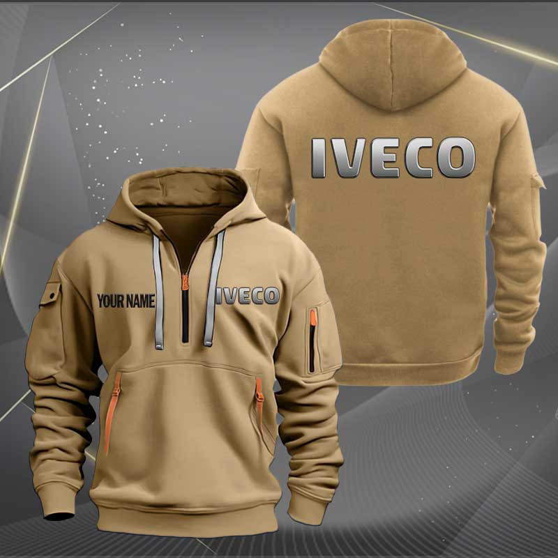 Sportswearmerch Iveco Car Personalized Half Zip Hoodie For Fan