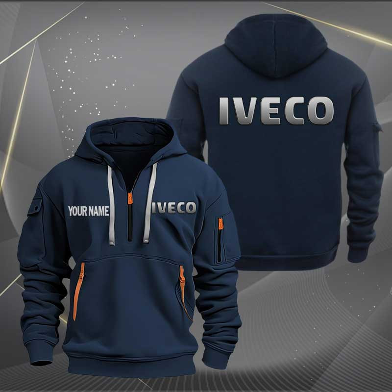 Sportswearmerch Iveco Car Personalized Half Zip Hoodie For Fan