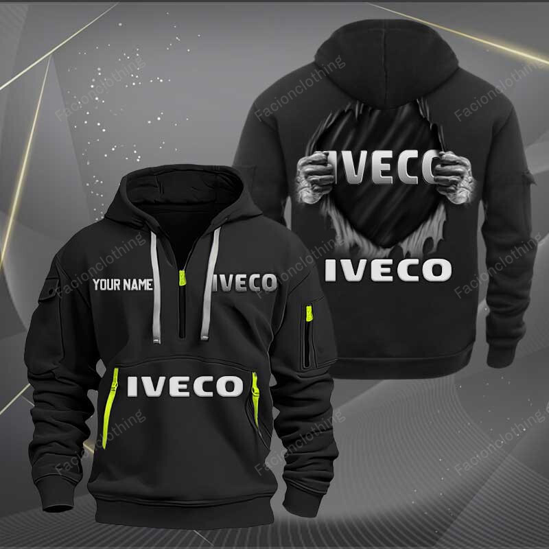 Sportswearmerch Iveco Car Personalized Half Zip Hoodie For Fan