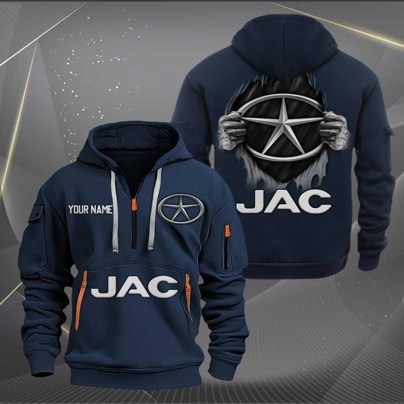 Sportswearmerch JAC Car Personalized Half Zip Hoodie For Fan