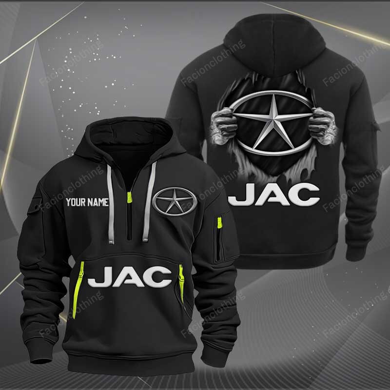 Sportswearmerch JAC Car Personalized Half Zip Hoodie For Fan