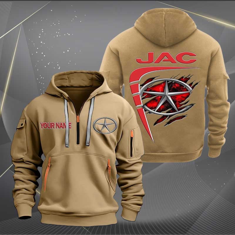 Sportswearmerch JAC Car Personalized Half Zip Hoodie For Fan