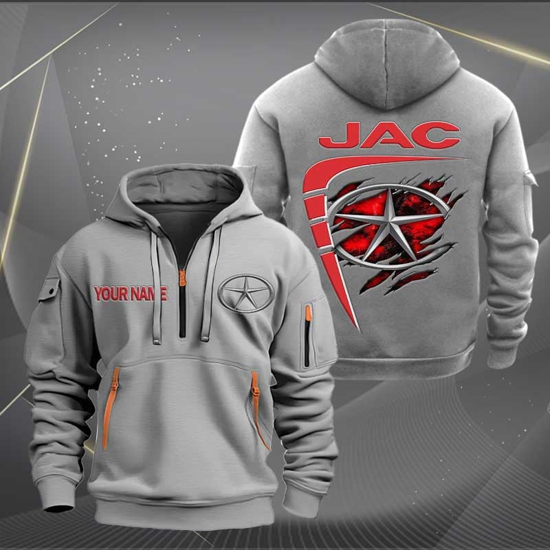 Sportswearmerch JAC Car Personalized Half Zip Hoodie For Fan