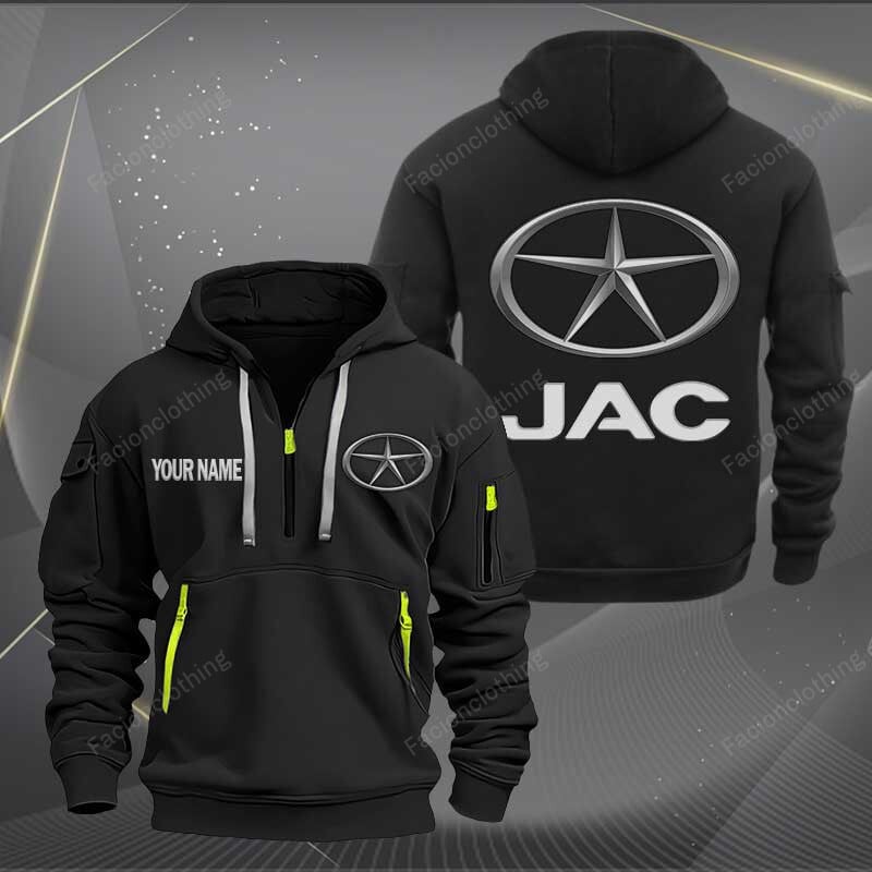 Sportswearmerch JAC Car Personalized Half Zip Hoodie For Fan
