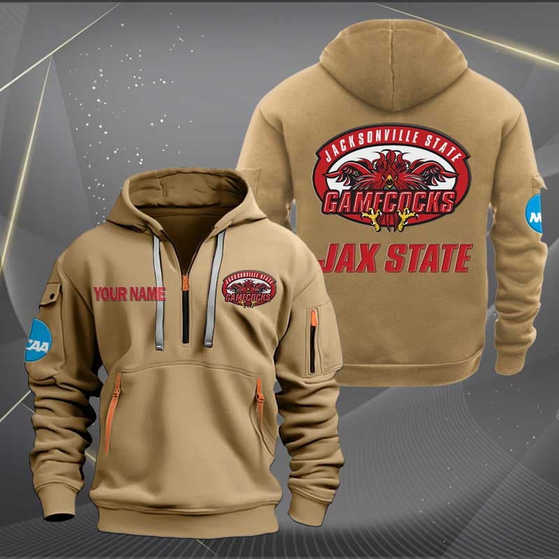 Sportswearmerch JAC Carksonville State Gamecocks NCAA Half Zip Hoodie For Fan