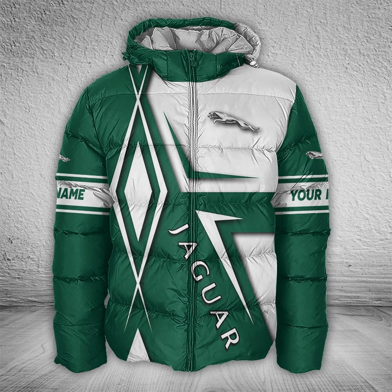 Sportswearmerch Jaguar Car Puffer Jacket For Fan