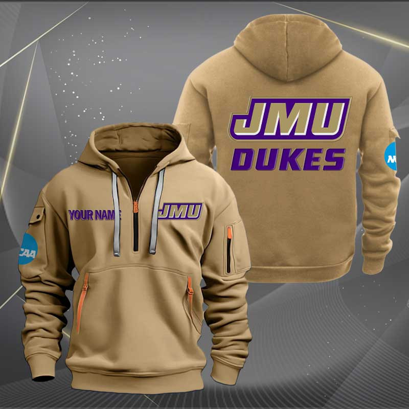 Sportswearmerch James Madison Dukes NCAA Personalized Half Zip Hoodie For Fan