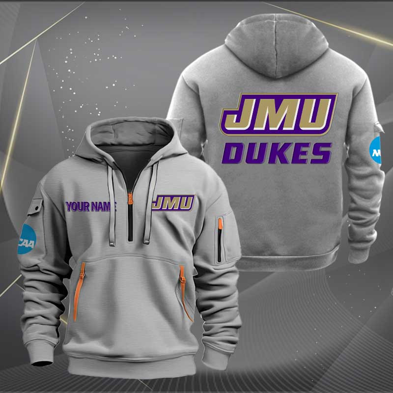 Sportswearmerch James Madison Dukes NCAA Personalized Half Zip Hoodie For Fan