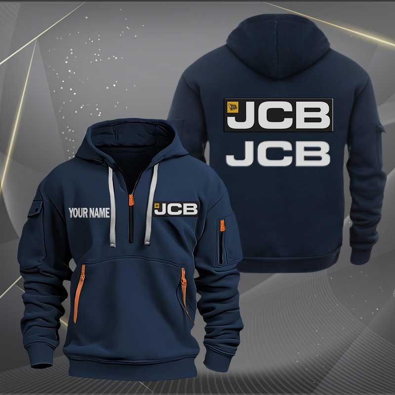Sportswearmerch JCB Tractor Personalized Half Zip Hoodie For Fan