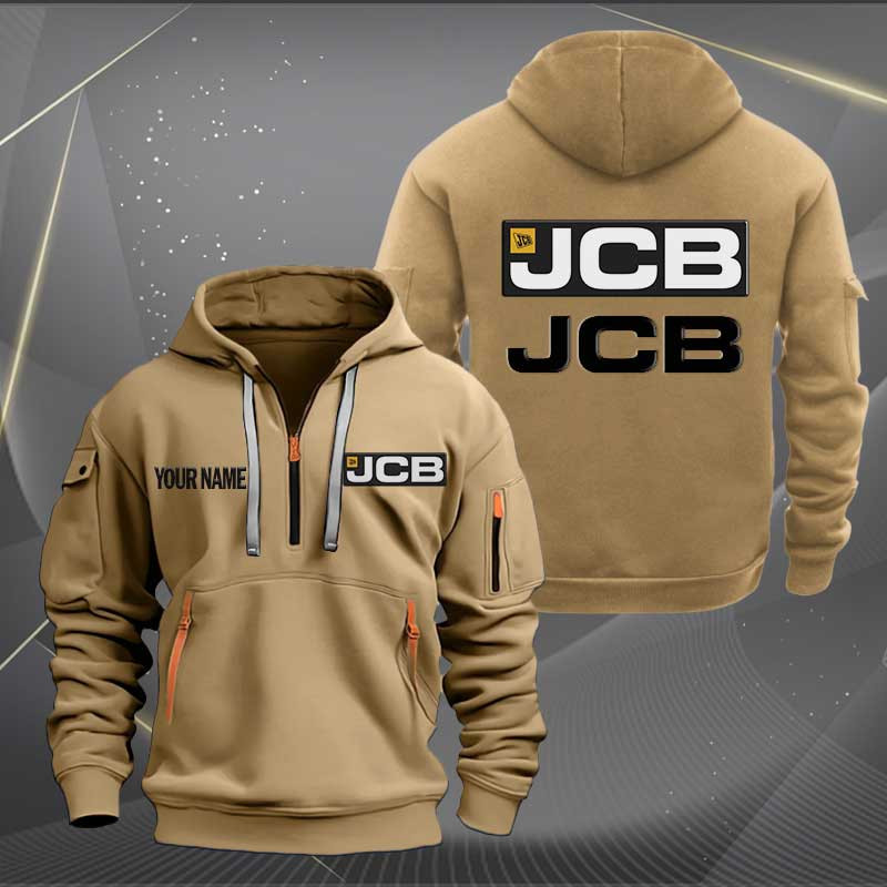 Sportswearmerch JCB Tractor Personalized Half Zip Hoodie For Fan