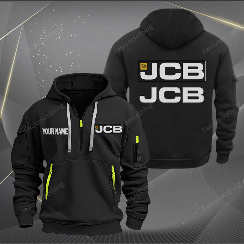 Sportswearmerch JCB Tractor Personalized Half Zip Hoodie For Fan