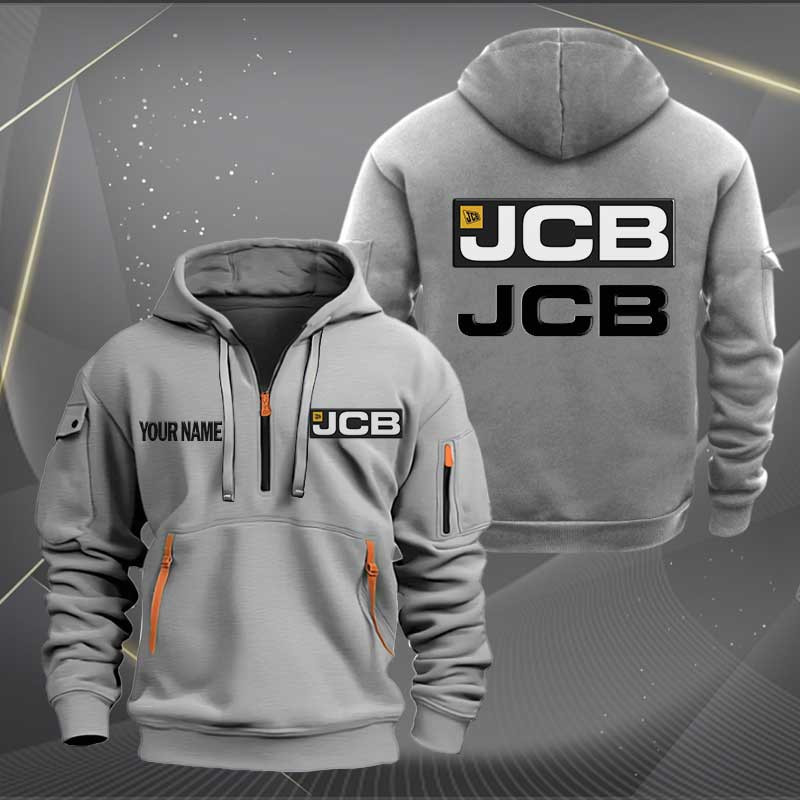 Sportswearmerch JCB Tractor Personalized Half Zip Hoodie For Fan