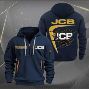 Sportswearmerch JCB Tractor Personalized Half Zip Hoodie For Fan