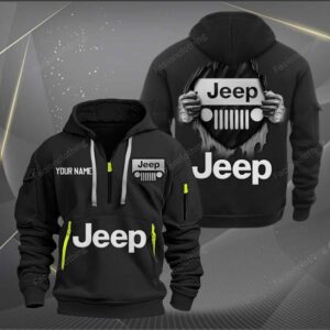Sportswearmerch Jeep Car Personalized Half Zip Hoodie For Fan
