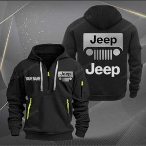 Sportswearmerch Jeep Car Personalized Half Zip Hoodie For Fan