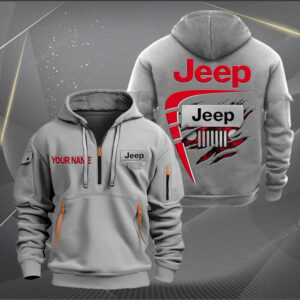 Sportswearmerch Jeep Car Personalized Half Zip Hoodie For Fan