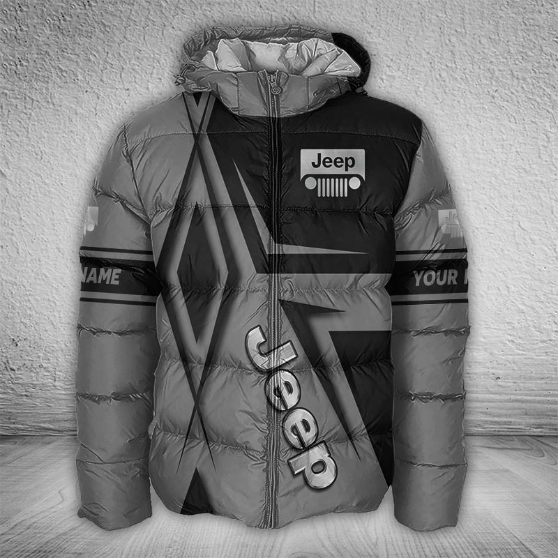 Sportswearmerch Jeep Car Puffer Jacket For Fan
