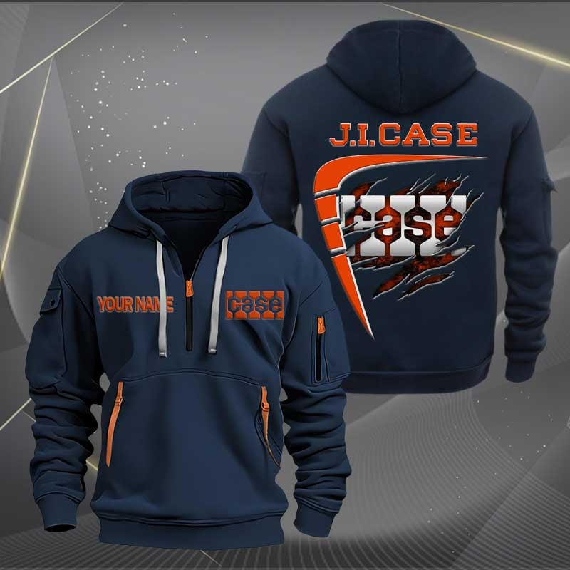 Sportswearmerch J.I. Case Car Personalized Half Zip Hoodie For Fan