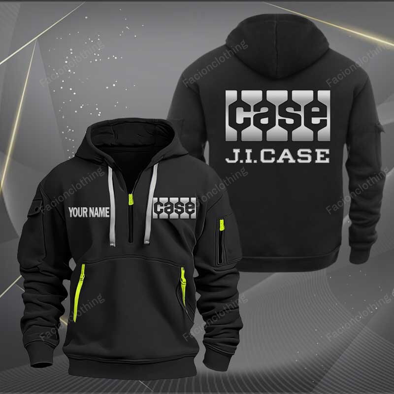 Sportswearmerch J.I. Case Car Personalized Half Zip Hoodie For Fan