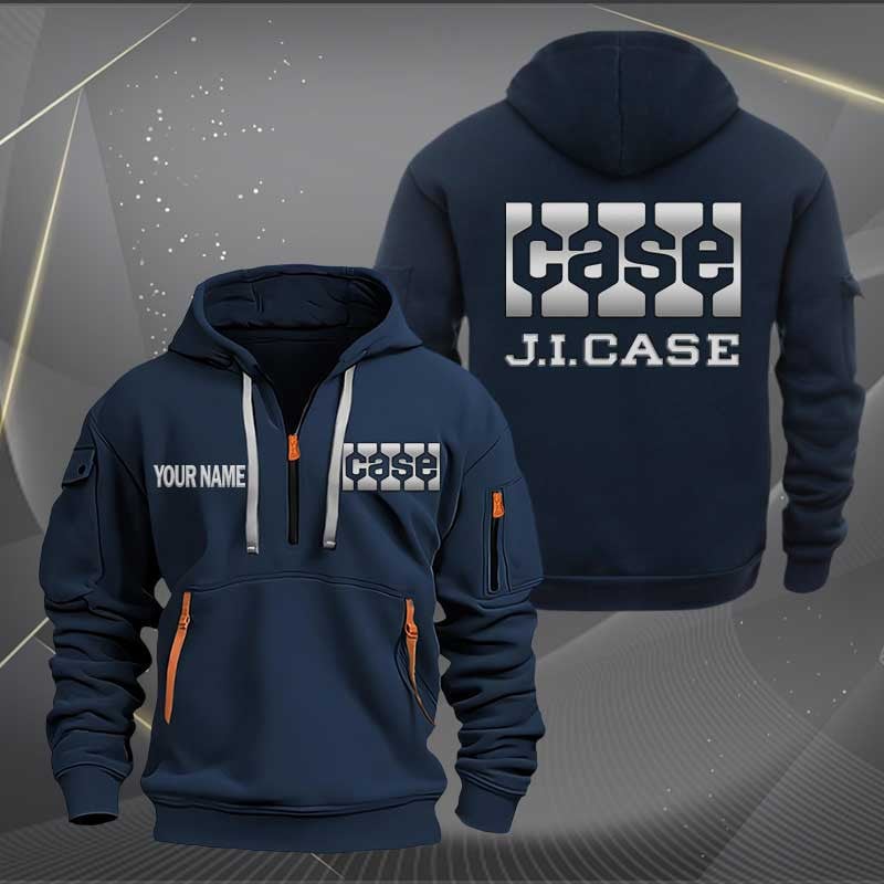 Sportswearmerch J.I. Case Car Personalized Half Zip Hoodie For Fan
