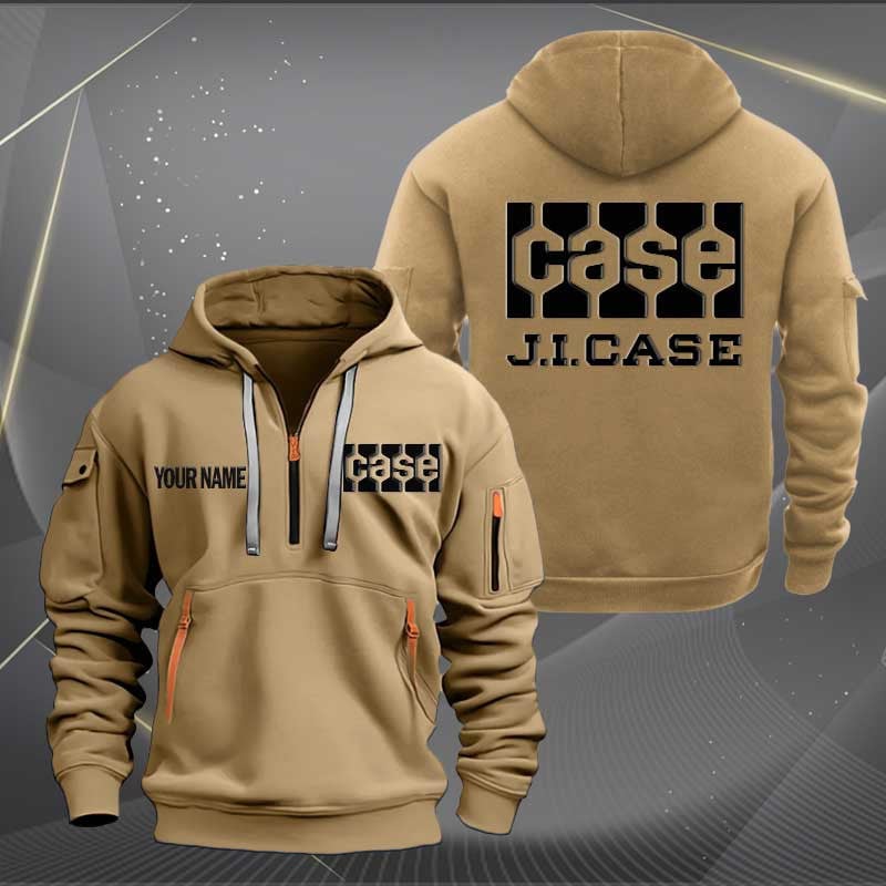 Sportswearmerch J.I. Case Car Personalized Half Zip Hoodie For Fan