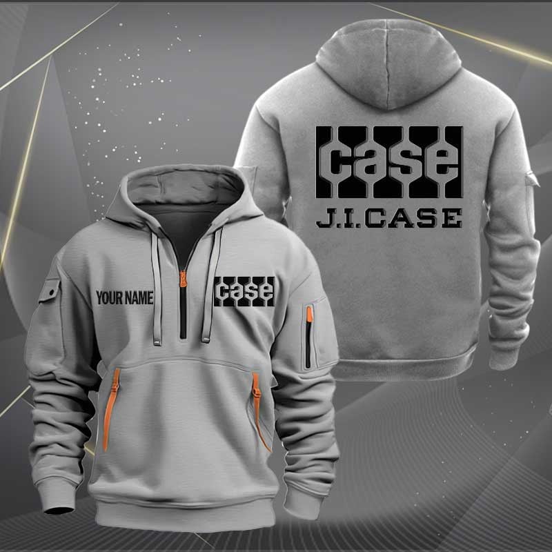 Sportswearmerch J.I. Case Car Personalized Half Zip Hoodie For Fan